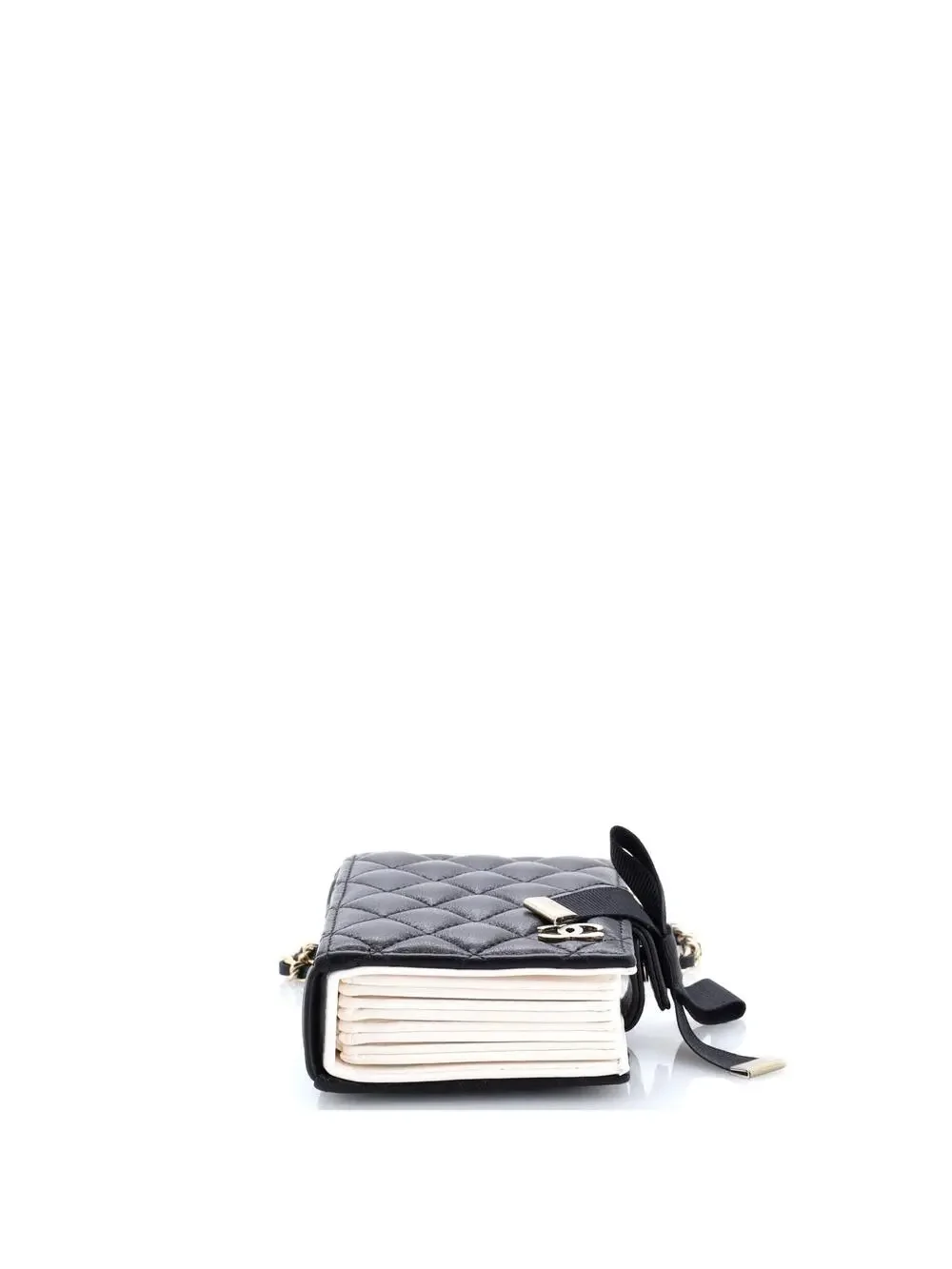 Chanel Cc Book Card Holder With Chain #186840C38B